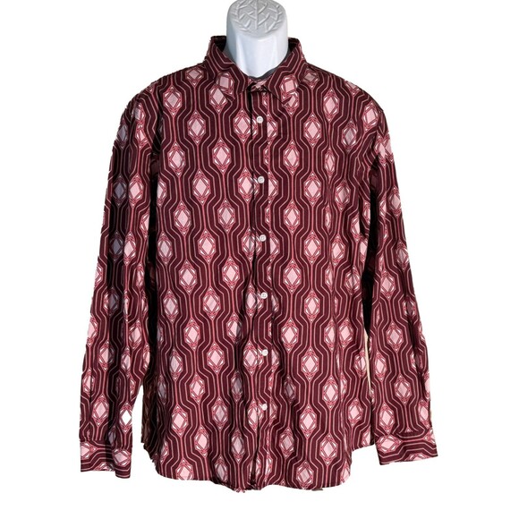 INC INTERNATIONAL CONCEPTS Men's Long Sleeve Button Down Red XXL - Picture 1 of 6